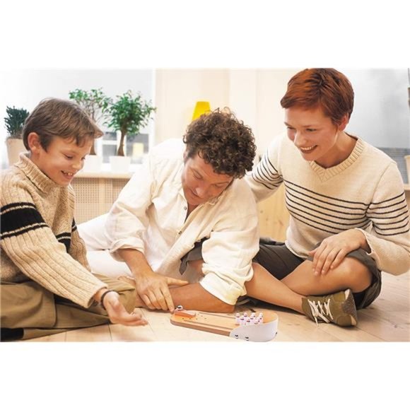 Table Top Mini Bowling Game Set-Tabletop Wooden Board Mini Arcade Desktop - Picture 4 of 6